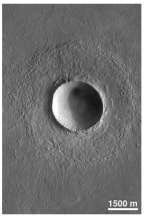 This type of crater,which is very abundant on most moons and solid planets,is formed by:   A) the collapse of a limestone cave B) an explosive volcanic eruption C) a nonexplosive volcanic eruption D) impact from a meteoroid or other object from space