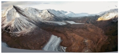 What type of slope failure is depicted in this photograph?   A) creep B) rock fall C) debris avalanche D) permafrost