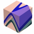 What type of structure is shown in this figure?   A) horizontal anticline B) horizontal syncline C) plunging anticline D) plunging syncline E) asymmetric anticline