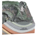 What type of structure is shown in this figure?   A) thrust fault B) anticline C) syncline D) monocline E) dome
