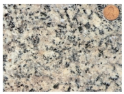 <strong>Which of the following rock photographs depicts a felsic igneous rock?</strong> A) B) C) D)