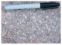 What does the texture of this rock indicate about its cooling history? The magma cooled:   A) entirely at the surface B) for a while at some depth and then rose to the surface where it finished solidifying C) slowly under relatively deep conditions D) slowly in the presence of water