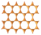 What type of silicate minerals is shown from this arrangement of silicon tetrahedron?   A) independent tetrahedra B) single chains C) double chains D) sheets E) frameworks