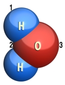 Which side of this molecule has a negative charge?   A) 1 B) 2 C) 3 D) all of these E) none of these