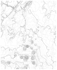What type of map is shown here?   A) shaded-relief map B) topographic map with contours C) satellite image D) geologic map