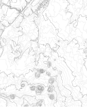 What type of map is shown here?   A)  shaded-relief map B)  topographic map with contours C)  satellite image D)  geologic map