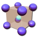 What arrangement of atoms does this diagram illustrate?   A)  cubic B)  tetrahedron C)  octahedron D)  dodecahedron