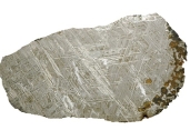 Which layer in the earth has a composition similar to the meteorite shown in this photograph?   A)  continental crust B)  oceanic crust C)  mantle D)  core