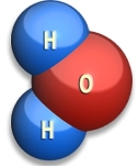What molecule is shown in this figure?   A)  silica B)  salt C)  halite D)  water E)  carbonate