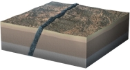 The igneous feature shown in this figure is a:   A)  dike B)  sill C)  volcanic neck D)  laccolith