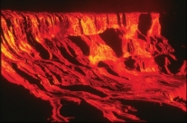 What type of eruption is shown in this photograph?   A)  lava flow B)  lava dome C)  lava fountain D)  pyroclastic column E)  pyroclastic flow