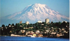 What type of volcano is Mount Rainier?   A)  composite B)  scoria cone C)  shield D)  caldera