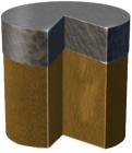 How would the force and stress on the wooden pillar in this figure change if the stone weight was the same size but the wooden pillar was narrower?   A)  The amount of force and amount of stress would be unchanged. B)  The amount of force and the amount of stress would both increase. C)  The amount of force and the amount of stress would both decrease. D)  The force would remain the same, but the amount of stress would increase. E)  The force would remain the same, but the amount of stress would decrease.
