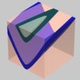 What type of structure is shown in this figure?   A)  horizontal anticline B)  horizontal syncline C)  plunging anticline D)  plunging syncline E)  asymmetric anticline