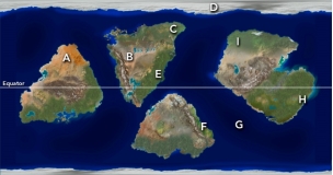 Which of the following sites on this figure contains a desert?   A)  A B)  C C)  E D)  F E)  H