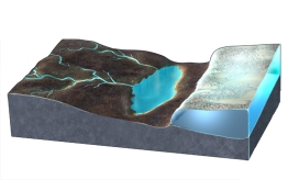 What would happen if the ice in this area melted away?   A)  the land near the ice would drop due to isostatic rebound B)  rivers could change direction and flow away from the area once covered by ice C)  the land subsides because the ice is removed D)  all of these