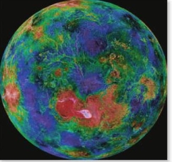 The topographic relief map of Venus was generated with:   A)  geologic data B)  radar data C)  compositional data D)  mineralogic data