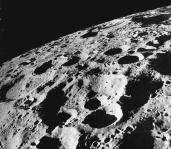 These craters on the moon formed when:   A)  meteoroids and other objects impacted on the surface B)  caves formed in a widespread limestone layer collapsed C)  when numerous volcanoes erupted at nearly the same time D)  groundwater dissolved an underground layer of salt