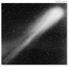 Which of the following correctly describe comets?   A)  they have a tail of gas and ice B)  icy and rocky C)  small in size D)  all of these correctly describe comets