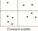   Which quadrant in the figure contains the smaller cell(s)  with more granularity?  A) A B) B C) C D) D