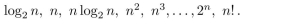 In questions find the best big-O notation to describe the complexity of the algorithm. Choose your answers from the following: 1, A binary search of n elements.