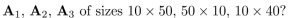 assume that the number of multiplications of entries used to multiply a p × q and a q × r matrix is pqr. What is the most efficient way to multiply the matrices