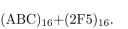 Find the hexadecimal expansion of