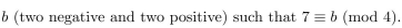 Find four integers
