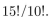 Make up a word problem in good English whose answer is