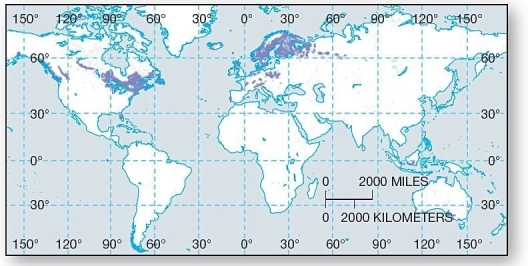 <strong> These soils primarily occur in the northern coniferous forests,but may also occur with more moderate properties under mixed or deciduous forests.</strong> A)Ultisols B)Inceptisols C)Entisols D)Oxisols E)Spodosols
