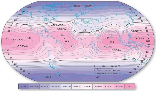 Daily net radiation patterns at the top of the atmosphere .Averaged ...