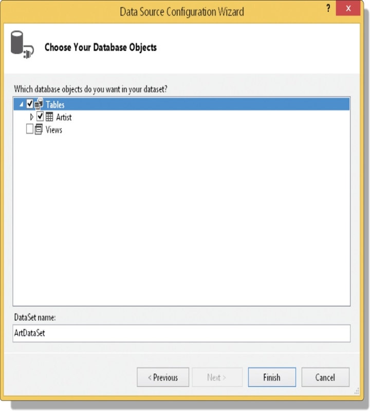   ​ -As shown in the accompanying figure,when you want to select which database objects you want in the DataSet,____ next to the Tables option.​ A) ​hover B) ​right-click or press-hold C) ​click the small table icon D) ​tap or click the checkbox