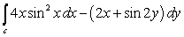 Evaluate   where c is the closed curve   traversed in a counterclockwise direction.