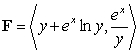Find the circulation of the field   around the boundary of the region that is bounded above by the curve   and below by   .  