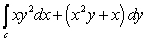 Evaluate   where c is the closed curve   traversed in a counterclockwise direction.