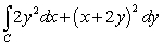 Use Green's Theorem to evaluate the line integral   along the contour of the triangle ABD with vertices        