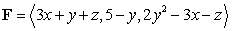 Let S be the upper half of the hemisphere   including the bottom   . S is oriented with outward-pointing normal, and F is the vector field   Compute   .