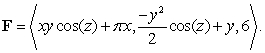Let   be the vector field   Compute the flux of   through the surface   if the normal   to the surface satisfies  