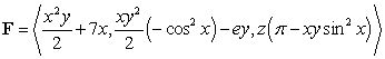 Compute   where   and   is the boundary of the tetrahedron with vertices   , oriented with outward-pointing normal.