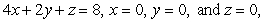 Compute   where   and   is the boundary of the tetrahedron formed by the planes   oriented with outward-pointing normal.