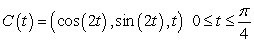 Compute the work performed in moving a particle along the path   by the force   .