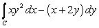 Let   be the triangle with vertices at the points   and   in counterclockwise order. Compute the line integral   .