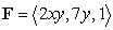 Calculate the work performed by the force field   on a particle that moves in the counterclockwise direction around the quarter circle   . Assume that   is in Newtons and the unit of distance is the meter.