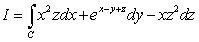 Compute   where C is the quarter circle on the   plane starting at   and ending at  