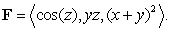 Compute the work performed in moving a particle along the path   by the force  