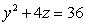 Evaluate   where S is the surface cut from the paraboloid   by the planes   ,   and   .  