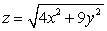 Parametrize the surface   first using Cartesian coordinates and then using cylindrical coordinates. Assume x and y take on all real values.