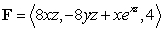 Compute the flux of the vector field   through the surface of the portion of the paraboloid   with outward-pointing normal.