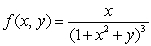 Evaluate the double integral of the function   over the rectangle  