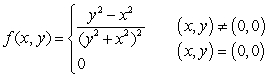 Let   be the following function:   . a) Compute   and   . b) Is Fubini's Theorem valid in this case? If not, explain why.